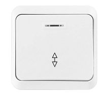 Выключатель Smartbuy "Юпитер" 1-клав.10A с индикатором проходной белый