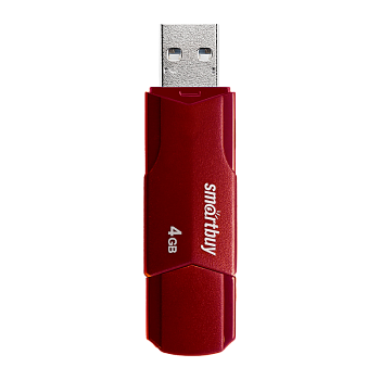 Флеш-накопитель Smartbuy Clue 4GB USB2.0 пластик бургунди 