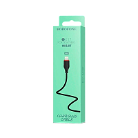 Кабель Borofone BX17 USB (m)-Lightning (m) 1м 2.4A ПВХ черный (1/648)