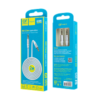 Кабель AUX GFPower J05 Jack 3.5mm (m)-Jack 3.5mm (m) 2.0м нейлон белый (1/200/800)