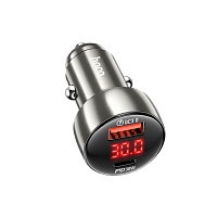 Автомобильное З/У HOCO Z50 1USB/Type-C 48W с кабелем Type-C-Lightning серый (1/12/120)