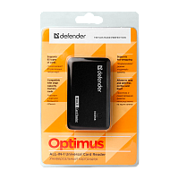 Картридер Defender Optimus USB2.0 SD/microSD/MS/M2 Combo/MMC/CF черный (1/100)