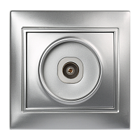 Розетка Smartbuy телевизионная 1-местная 75Ом 5-862МГц серебро "Венера"