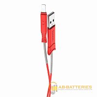 Кабель HOCO X24 USB (m)-Lightning (m) 1.0м 2.4A TPE красный (1/31/310)