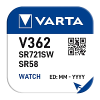 Батарейка Varta 362 (SR721SW) BL1 Silver Oxide 1.55V (1/10/100) 