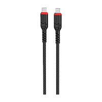 Кабель HOCO X59 Type-C (m)-Type-C (m) 1м 3.0A 60W нейлон черный (1/33/330)