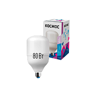 Лампа светодиодная Космос HW E27/E40 80W 6500К 220V цилиндр матовая (1/12)