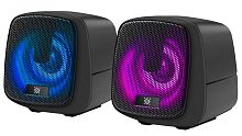 Колонки 2.0 Defender J2 6W с подсветкой Jack 3.5мм черный (1/30) 