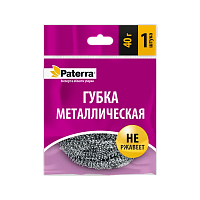 Губка для посуды Paterra Спираль металлическая (1/100)