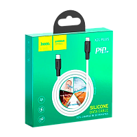 Кабель HOCO X21 Plus Lightning (m)-Type-C (m) 1м 3.0A 20W силикон черный белый (1/28/168)