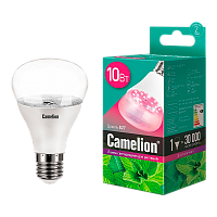 Лампа светодиодная Camelion 10W 220-240V груша ФИТО для растений (1/10/100)