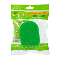 Мочалка массажная Банные штучки "Антицеллюлит" 14см x 9.5см поролон зеленый (1/30)