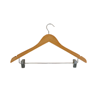 Вешалка-плечики Рыжий кот 46-50р с клипсами коричневый (1/90)