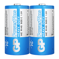 Батарейка GP PowerPlus R14 C Shrink 2 Heavy Duty 1.5V (2/24/480) R