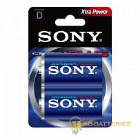 Батарейка Sony Stamina Plus LR20 D BL2 Alkaline 1.5V (2/24/96/3168)  | Ab-Batteries | Элементы питания и аксессуары для сотовых оптом