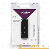 Картридер Smartbuy 705 USB3.0 SD/microSD черный (1/20)