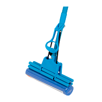 Швабра для пола Рыжий кот MopP-08 121см телескопическая с отжимом 2р. роликов с насадкой ПВА (1/20)