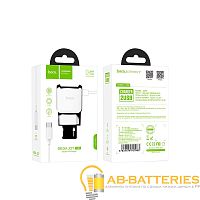 Сетевое З/У HOCO C59A 2USB Type-C (m) 2.1A белый (1/22/132) 
