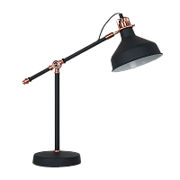 Светильник настольный Camelion KD-425 Amsterdam 40W 230V E27 на основании черный медный