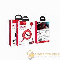 Кабель HOCO S4 USB (m)-Type-C (m) 1.2м 2.4A силикон дисплей красный (1/18/180)  | Ab-Batteries | Элементы питания и аксессуары для сотовых оптом