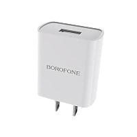 Сетевое З/У Borofone BA20 1USB 2.1A американская вилка белый (1/65/260) 