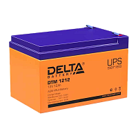 Аккумулятор свинцово-кислотный Delta DTM 1212 12V 12Ah (1/4)