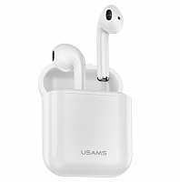Bluetooth наушники USAMS LC BHULU01, Bluetooth 5.0 цвет белый ОРИГИНАЛЬНЫЙ РАЗМЕР Apple