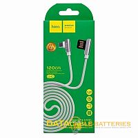 Кабель HOCO U42 USB (m)-microUSB (m) 1.2м 2.4A ткань белый (1/24/240)