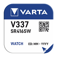 Батарейка Varta 337 (SR416SW) BL1 Silver Oxide 1.55V (1/10/100)