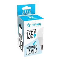 Лампа светодиодная Космос A60 E27 16W 4500К 220V груша ПРОМО матовая (1/10/100)