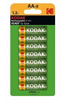 Аккумулятор предзаряженный RTU Kodak HR6 AA BL8 NI-MH 2700mAh (8/48/384/10752) 
