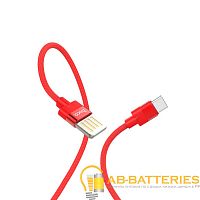 Кабель HOCO U55 USB (m)-Type-C (m) 1.2м 2.4A нейлон красный (1/25/250)