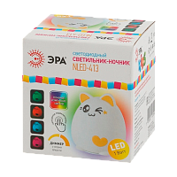 Ночник ЭРА NLED-413 1W 220V на основании рег.ярк./цвета желтый (1/30/60) 