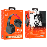 Наушники полноразмерные Borofone BO11 bluetooth 5.0 с микр. черный (1/24) 