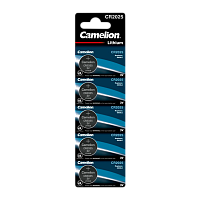 Батарейка Camelion CR2025 BL5 Lithium 3V (5/50/1800) 
