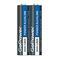 Батарейка GoPower LR03 AAA Shrink 2 Alkaline 1.5V (2/40/800)