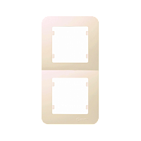 Рамка Makel Lillium 2пост. вертикальная кремовый 71232 (1/25)