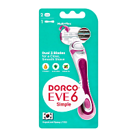 Бритва DORCO "EVE6 Shai Sweetie" 6 лезвий 2 кассеты (1/10)