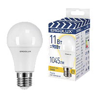 Лампа светодиодная Ergolux A60 E27 11W 3000К 180-240V груша ЛОН ПРОМО (1/10/100)