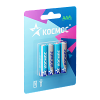 Батарейка Космос R03 AAA BL4 Zinc Carbon 1.5V (4/64/768)