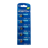 Батарейка ROBITON STANDARD R-AG3-0-BL5 (0% Hg) AG3 LR41 392 192 BL5 5/100/5000