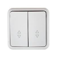 Выключатель накладной Lexman First 2 клавиши белый