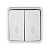 Выключатель накладной Lexman First 2 клавиши белый