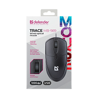 Мышь проводная Defender MB-989 Trace классическая USB черный (1/100)