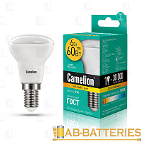 Лампа светодиодная Camelion R50 E14 6W 3000К 170-265V рефлектор матовая (1/10/100)