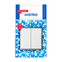 Выключатель Smartbuy "Сириус" 2-клав.10A белый (1/10)