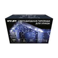 Гирлянда Старт НГ 100LED 3м штора бахрома 8 режимов белый (1/25/100) 