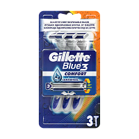 Бритва одноразовая Gillette "BLUE3 COMFORT" 3 лезвия 3шт. (1/6/12) 