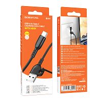 Кабель Borofone BX91 USB (m)-Type-C (m) 1м 3.0A ПВХ черный (1/360)