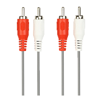 Кабель Smartbuy KA-223 2xRCA (m)-2xRCA (m) 3.0м силикон серый (1/200)